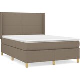 vidaXL Box spring postelja z vzmetnico taupe 140x190 cm blago, (20893957) Cene