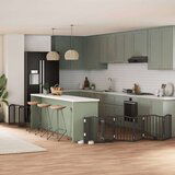 vidaXL Ograda za pse z vrati zložljiva 15 panelov črna 750 cm les | Shoptok.si