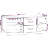  Stolić za kavu crni 100 x 50 x 41 cm od masivne borovine | shoptok.hr