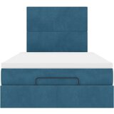 vidaXL Okvir kreveta s madracima tamnoplavi 120x200 cm baršunasti | shoptok.hr