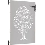  Vrtna vrata 85 x 125 cm od čelika COR-TEN s uzorkom stabla | shoptok.hr