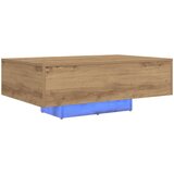 vidaXL Stolić za kavu s LED svjetlima u boji hrasta 85x55x31 cm | shoptok.hr