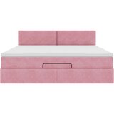 vidaXL Otomanski krevet s madracem&LED ružičasti 180x200 cm baršunasti | shoptok.hr