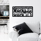 Wallity zidna dekoracija communication, 58 x 30 cm, crna | ePonuda.com