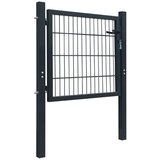 vidaXL 2D ograjna vrata (enojna) antracitno siva 106x130 cm | Shoptok.si
