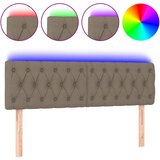 Maison Chic led posteljno vzglavje - vzglavna omarica - nočna omarica taupe 144x7x78/88 cm blago, (21706468) Cene