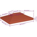  Pokrov za sjenicu s 2 razine 310 g/m&amp;sup2; 4 x 3 m boja cigle Slike