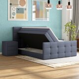 Modern Living Postelja Boxspring Josie-C, Sivomodra, 160x200 | Shoptok.si