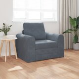 vidaXL Tla Kavč Postelja 2-v-1 Temno Siva 98x71x83 cm Velur u