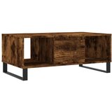 Maison Chic Klubska mizica - kavna mizica - Nizka mizica dimljeni hrast 90x50x36,5 cm inženirski les, (21754887) | Shoptok.si