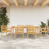 vidaXL 7-dijelni vrtni blagovaonski set od masivne tikovine | shoptok.hr