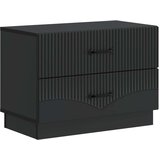  Noćni ormar Crna 62 x 34 5 x 44 5 cm Konstruirano drvo - Crna | shoptok.hr