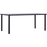 In blagovaonski stol crni i siva boja betona 180 x 90 x 75 cm mdf Cijene