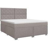  Boxspring krevet s madracem Sivosmeđa 160 x 200 cm Tkanina Smeđesiva 200 x 160 x 140.5 cm | shoptok.hr