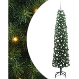 vidaXL Umestno božično drevo Zelena 210 cm PVC in Jeklo in Plastika | Shoptok.si