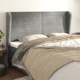  Uzglavlje s ušima svjetlosivo 183x23x118/128 cm baršunasto | shoptok.hr