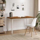  Stol za blagovanje s prirodnim rubom 140 x 90 x 75 cm Prirodna - Prirodna i bijela 140 x 90 x 75 cm Živi rub | shoptok.hr