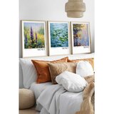 WALLXPERT Ukrasne uramljene slike, 50x70cm, 3 komada, Šarene | Eponuda.ba