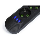 Razvodnik sa 3 mesta 2m 1.5mm2+pr. 3xUSB | ePonuda.com