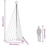 vidaXL Lučke za novoletno jelko 570 LED diod barvita 399 cm | Shoptok.si