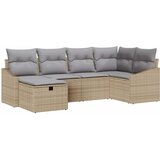  Set sofe 6 kom. Bež i svijetlo siva poliratan 233.5 x 123.5 x 69 cm | shoptok.hr