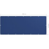 Balkonski zastor plavi 120 x 300 cm od tkanine Oxford | Eponuda.com