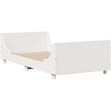  Krevet s regalom za knjige bez madraca bijeli 90x190 cm od drva - Bijela 90 x 190 cm | shoptok.hr