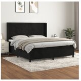 vidaXL Box spring postelja z vzmetnico crna 180x200 cm zamet Cene