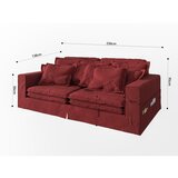 Ropez Rdeča sedežna garnitura 236 cm Nora – | Shoptok.si