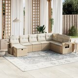 vidaXL 8-dijelni set vrtnih sofa od poliratana s jastucima bež | shoptok.hr