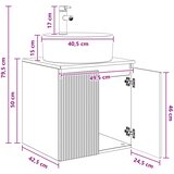  Umivaonik s policom Bijela visokog sjaja 49,5 x 44,5 x 65 cm | shoptok.hr