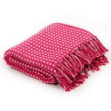 vidaXL Pamučni pokrivač na kvadratiće 160 x 210 cm ružičasti | shoptok.hr