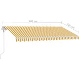  Samostojeća automatska tenda 400 x 350 cm žuto-bijela | shoptok.hr