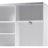 P & B omara z drsnimi vrati, bela | Shoptok.si