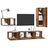  Set TV komoda s ladicama 4 pcs Staro drvo Konstruirano drvo | shoptok.hr