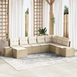  Sjedeća garnitura za vrt 8 kom. Bež poliratan 319 x 209 x 85 cm | shoptok.hr