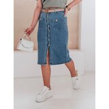 DStreet Spódnica jeansowa midi GUZIKOVA niebieska | Shoptok.si