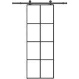 vidaXL Klizna vrata s priborom 76 x 205 cm od ESG stakla i aluminija | shoptok.hr