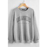 Madmext Mad Girls Gray Printed Oversize Sweatshirt Womens Mg780 | Shoptok.si