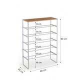 MID.YOU Regal Za Čevlje Lemgo, Bela, Barva Hrasta | Shoptok.si