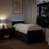 vidaXL Box spring postelja z vzmetnico črn 90x190 cm blago | Shoptok.si