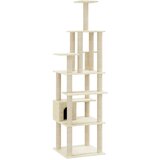 vidaXL Penjalica za mačke sa stupovima za grebanje krem 183 cm | shoptok.hr