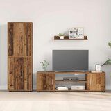 Set TV ormarića od 4 dijela 4 pcs Staro drvo Konstruirano drvo | shoptok.hr