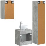  Set namještaja za kupaonicu 3 kom. Betonska siva 33 x 34,5 x 160 cm | shoptok.hr