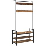 vidaXL Obešalnik za plašče Star les 95 x 34 x 184 cm Konstruiran les | Shoptok.si
