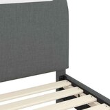  Otroški posteljni okvir z vznožjem Temno siva 80 x 160 cm blago, (5000104617) | Shoptok.si