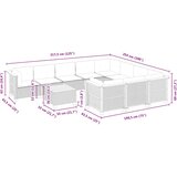  11-dijelni set vrtnih sofa od poliratana s jastucima bež | shoptok.hr