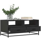 vidaXL Klubska mizica črna 100x50x45 cm inženirski les in kovina | Shoptok.si