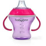 BabyOno neprolijevajuća čaša Natural, ljubičasto-roza | shoptok.hr