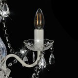 Luster s perlama bijeli okrugli 3 x E14 | shoptok.hr